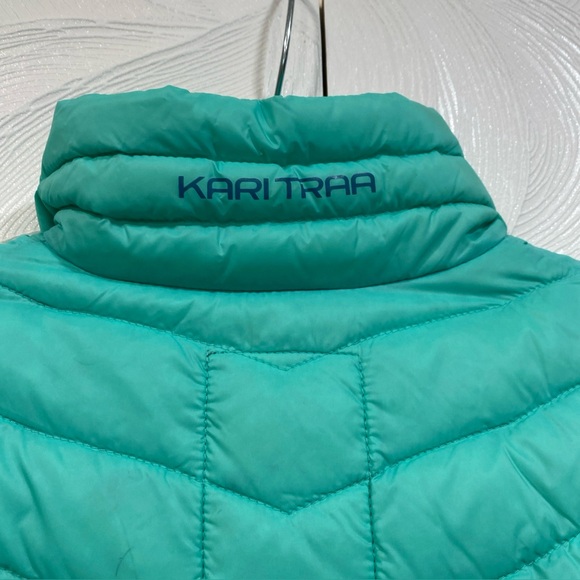 Kari Traa Mint/Teal LIGHTWEIGHT Puffer Jacket FIT STRETCH FULL ZIP WOMENS M - Picture 5 of 5